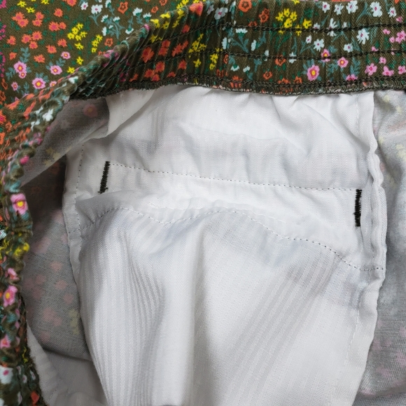 Lands' End Floral Print Bermuda Shorts Plus Size 16 Mid Rise Elastic Waist - Picture 5 of 12